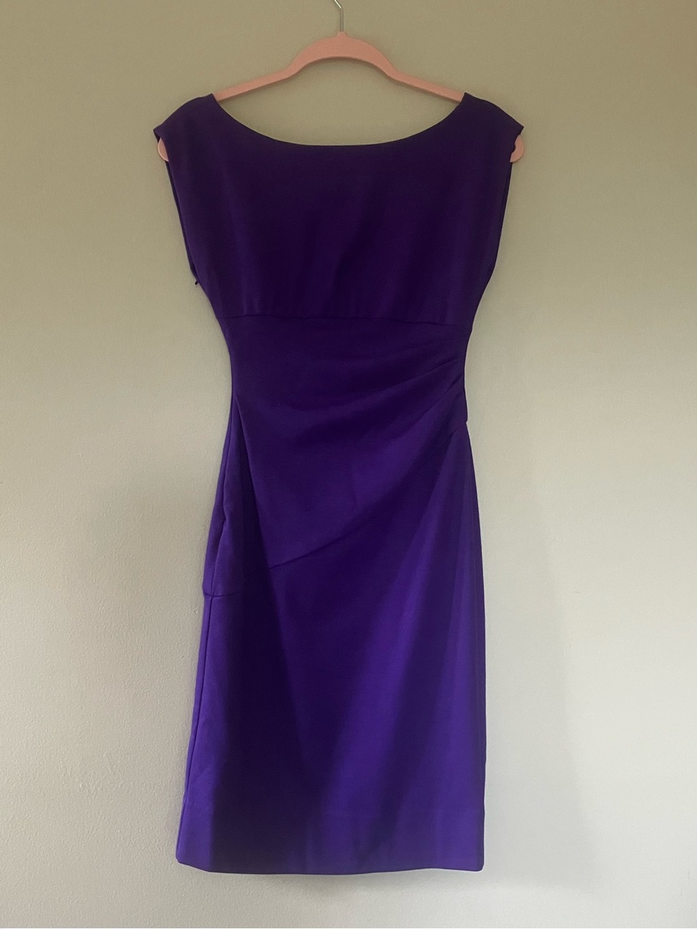 Diane Von Furstenberg Purple Boatneck Midi Dress